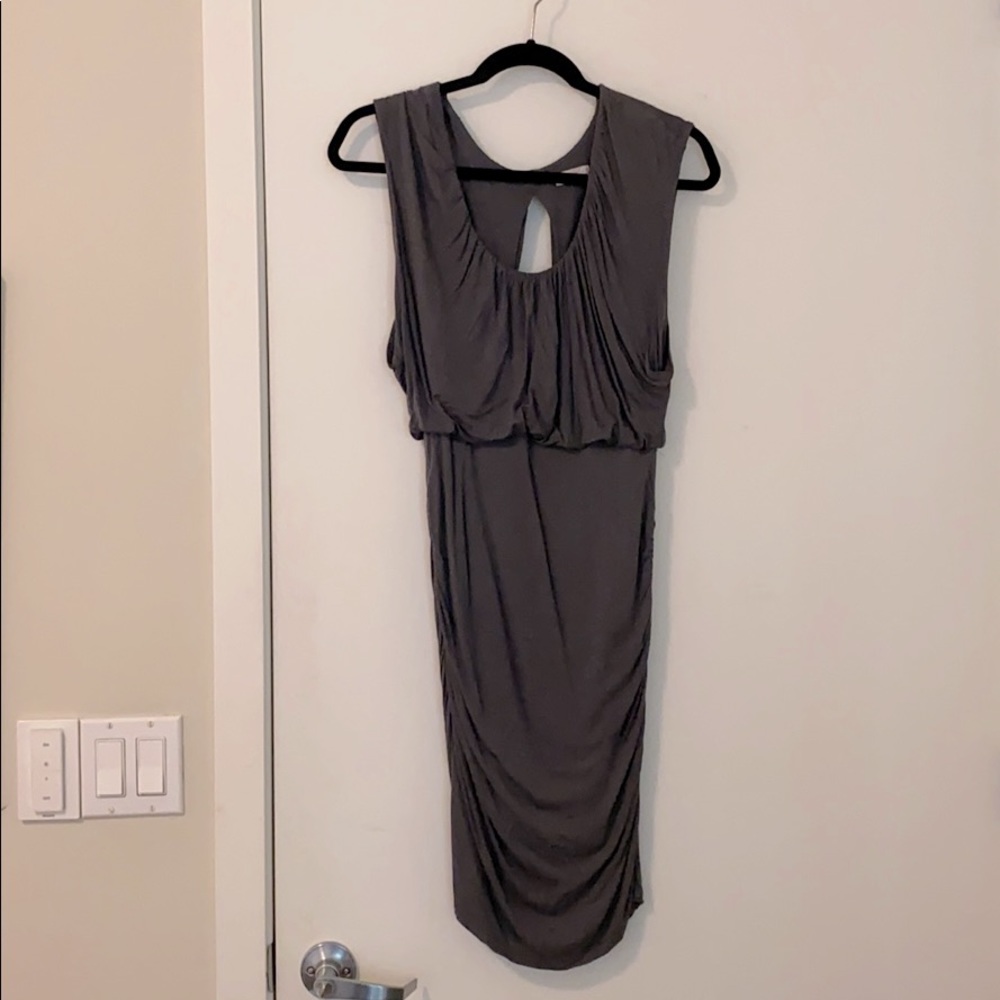 FREE PEOPLE ruched midi dress